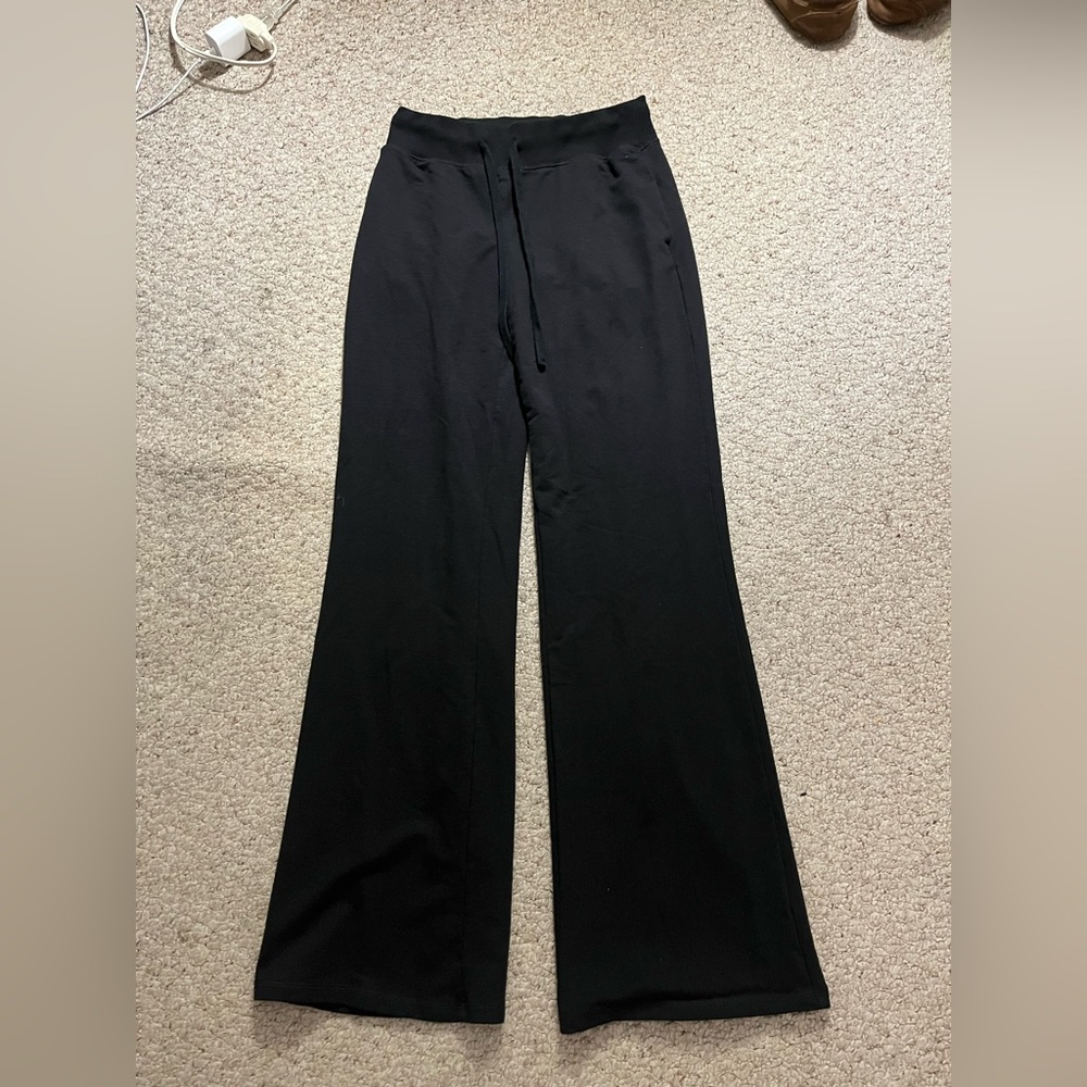 garage women's black flared sweatpants